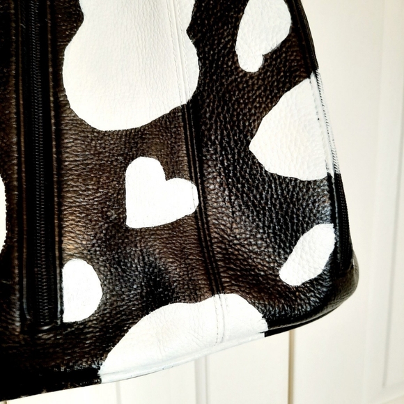 Vtg handpainted convertible leather backpack - Picture 4 of 4